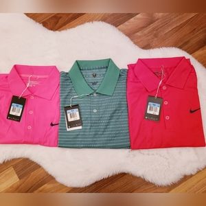 Mens bundle of 3 Nike Golf polo shirts. All size M